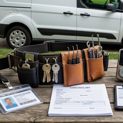 All Lock keys set on a belt for emergency lockout services in urbana, il
