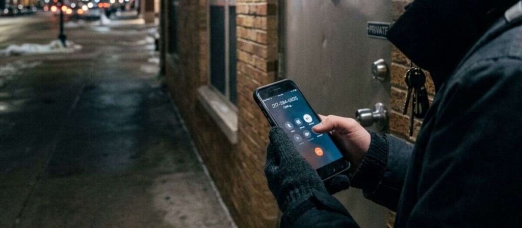 UIUC student locked out of private rental apartment near Campustown in Urbana Illinois calling licensed locksmith for after-hours help
