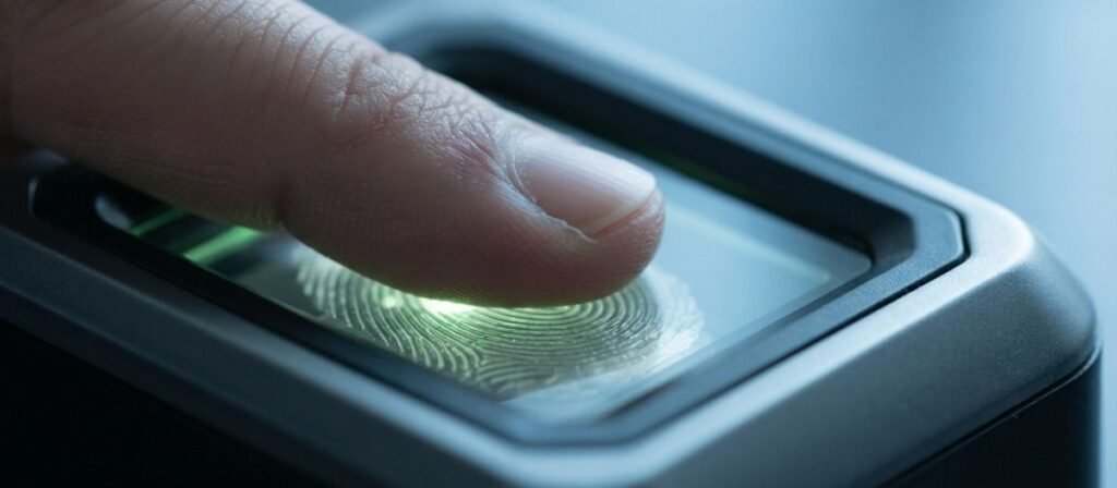 Fingerprint scanner for keypad